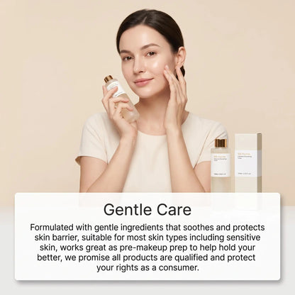 Silk Peptide Facial Toner & Serum Ampoule Set Duo, Korean Glass Skin Glow Care Revitalize Dry Tired-Looking Skin Women Gift Set