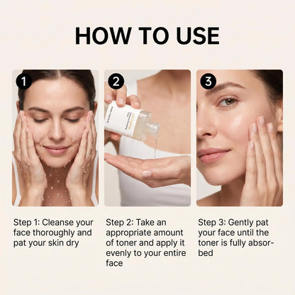 Silk Peptide Facial Toner & Serum Ampoule Set Duo, Korean Glass Skin Glow Care Revitalize Dry Tired-Looking Skin Women Gift Set