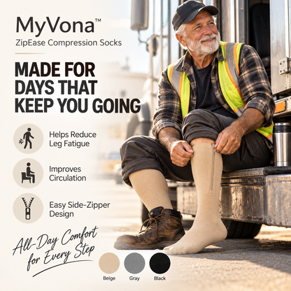 Myvona™ ZipEase Compression Socks