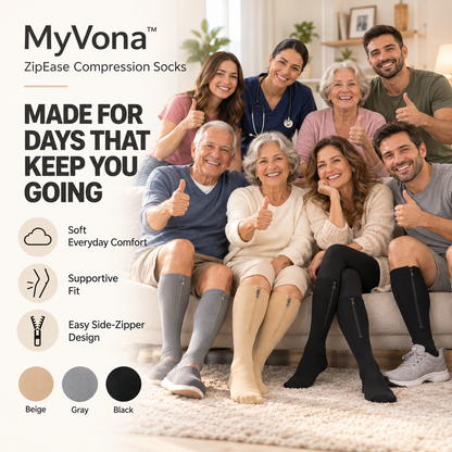Myvona™ ZipEase Compression Socks