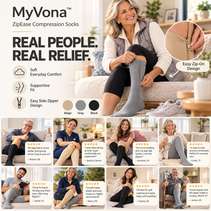 Myvona™ ZipEase Compression Socks