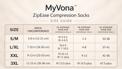 Myvona™ ZipEase Compression Socks